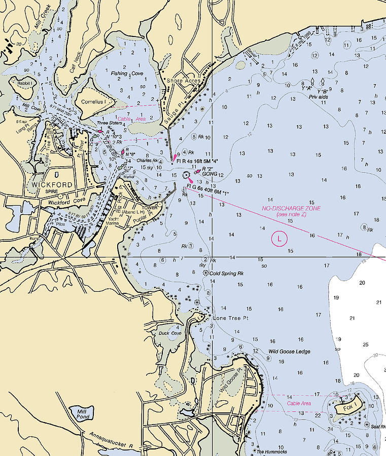 wickford-rhode-island-nautical-chart-v2-mixed-media-by-bret-johnstad