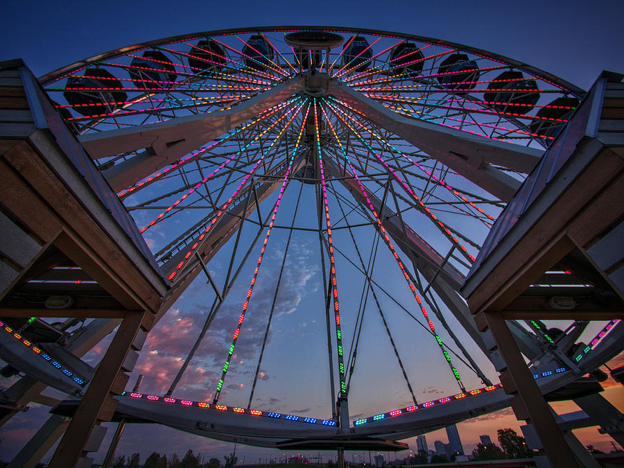 Wide and Close Ferris Wheel  Photograph by Buck Buchanan