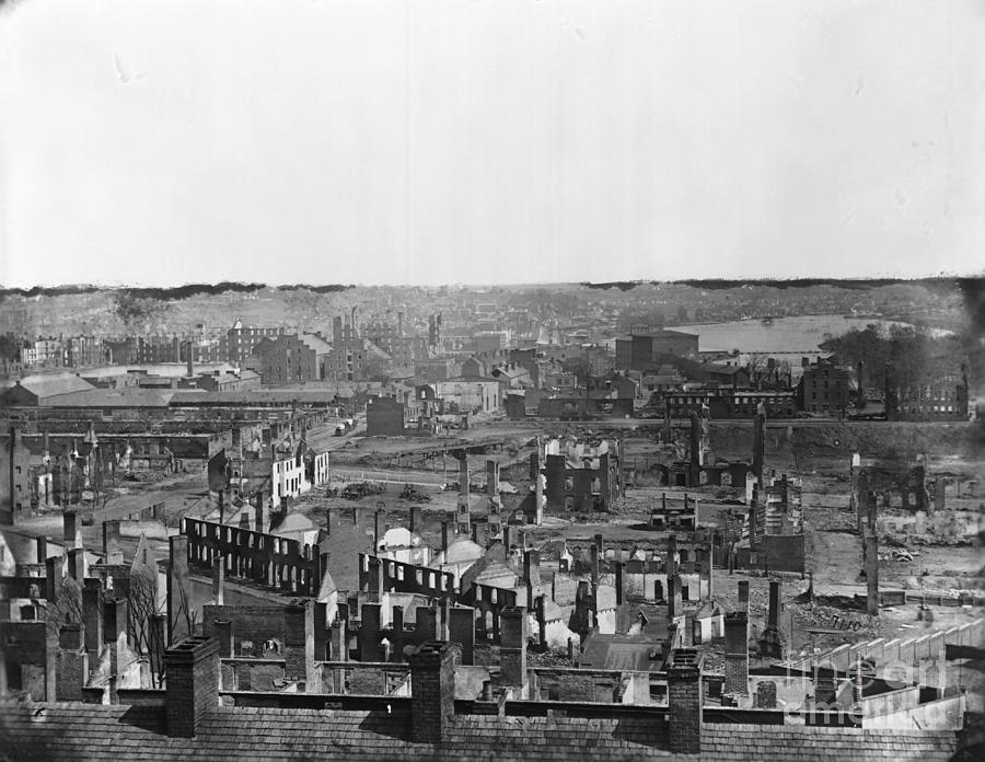 Wide Scenery Of War Torn Buildings Photograph by Bettmann