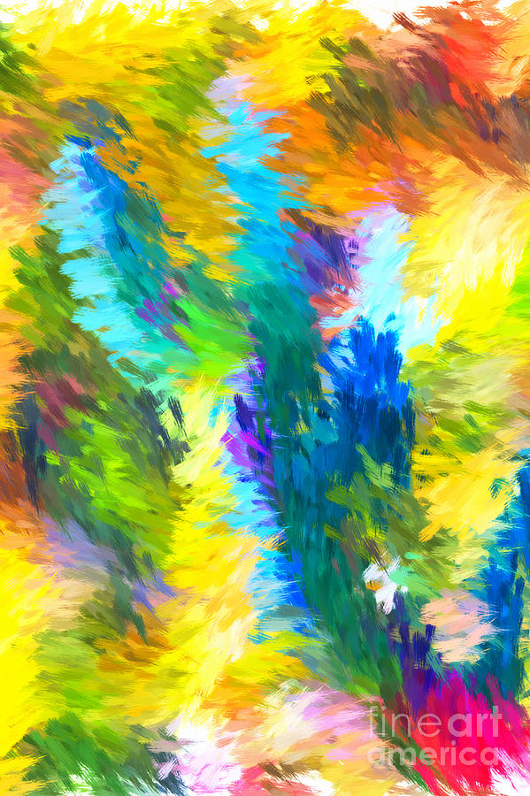 Wild And Bright Cactus Digital Art by Joy Watson