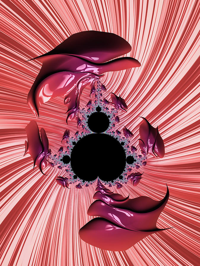 Wild and crazy Fractal Mandelbrot set red and black Photograph by Matthias Hauser