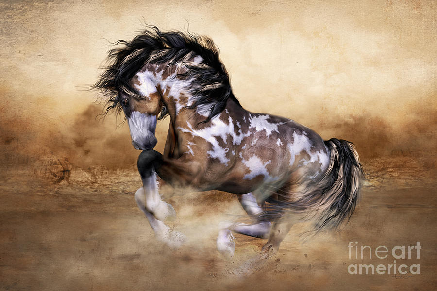 Horse Digital Art - Wild and Free Horse Art by Shanina Conway