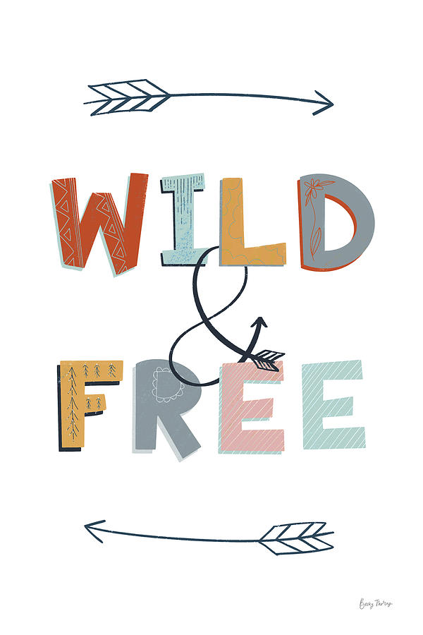 Inspirational Drawing - Wild And Free Pastel by Becky Thorns