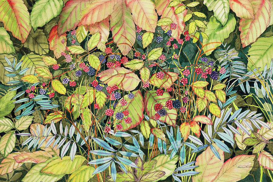 Brush Painting - Wild Berries by Kathleen Parr Mckenna