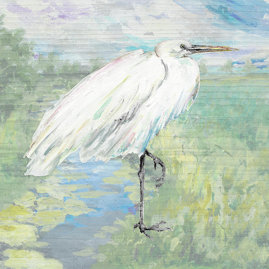 Egret Painting - Wild Egret by Patricia Pinto
