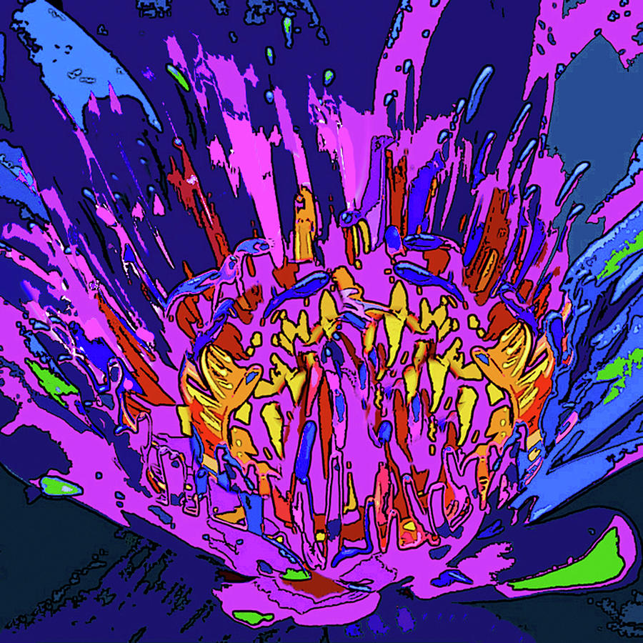 Abstract Flower Digital Art - Wild Flower by Rafael Serur
