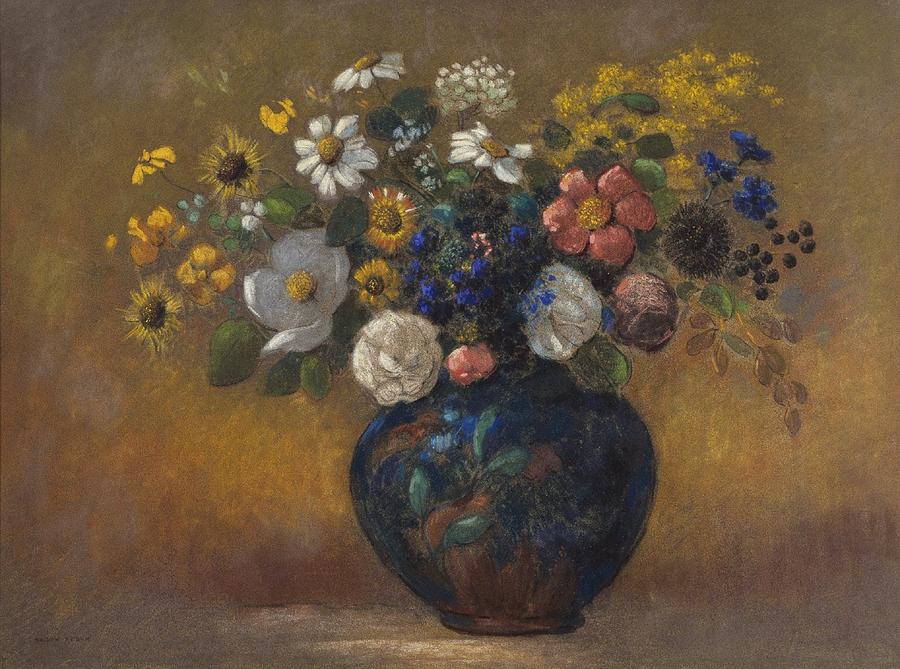 Wild Flowers In A Vase, 1910 Painting
