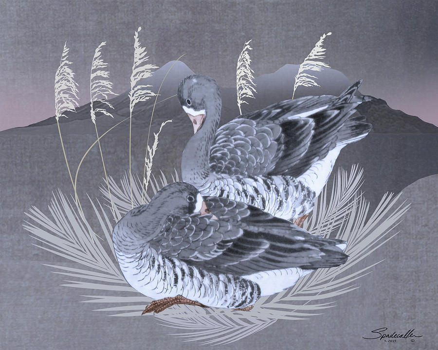 Wild Geese Digital Art by M Spadecaller