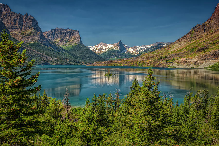 Wild Goose Island on Saint Mary Lake, Glacier National Park by Roderick Bley Wild Goose Island on Saint Mary Lake, Glacier National Park by Roderick Bley