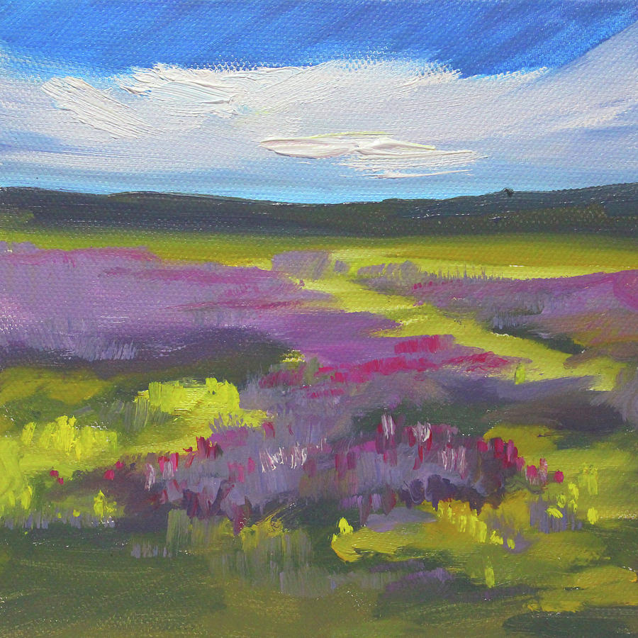 Wild Lavender Painting by Nancy Merkle