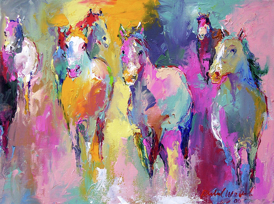 Horse Painting - Wild by Richard Wallich