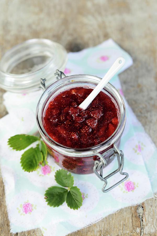 Wild Strawberry Compote Photograph by Sonia Chatelain - Fine Art America