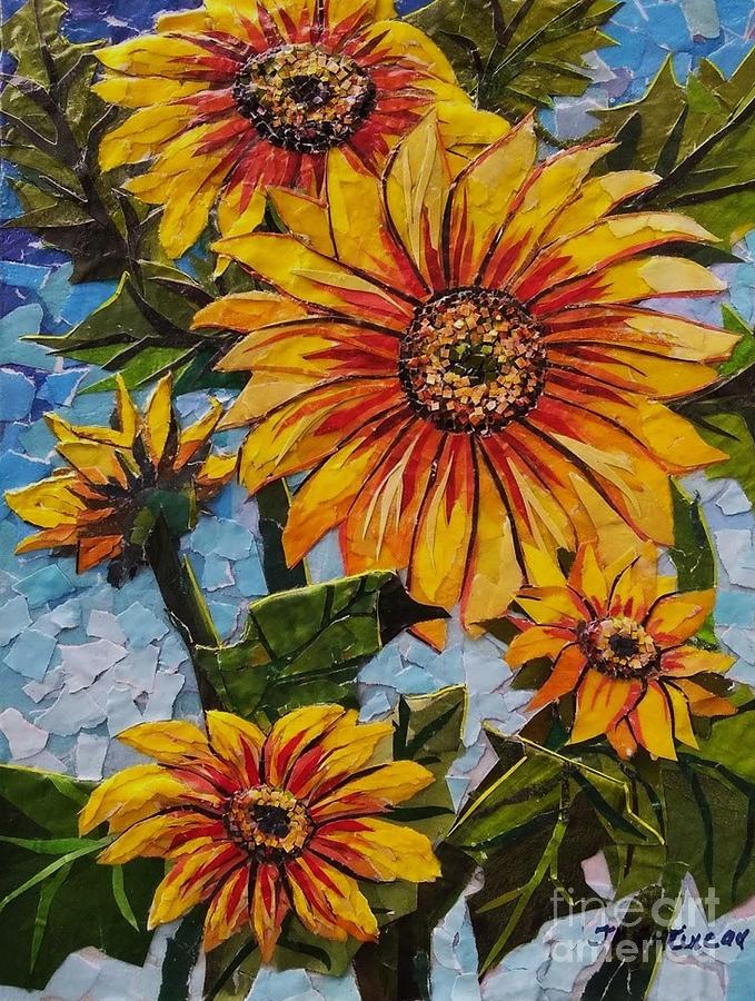Wild Sunflowers Mixed Media by JAMartineau