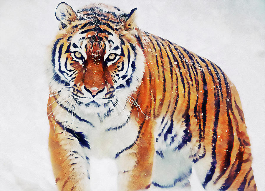 Wild Tiger - 04 Painting by AM FineArtPrints