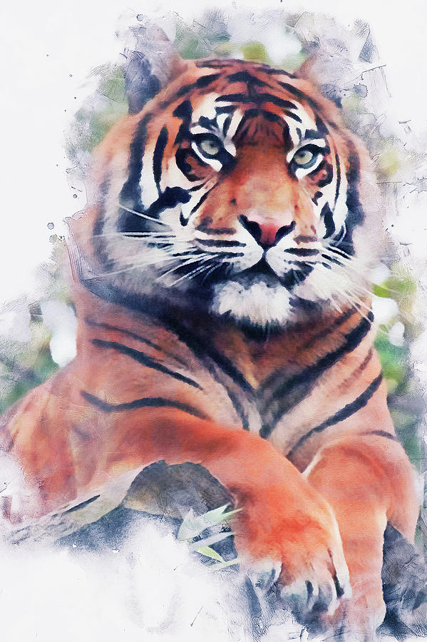 Wild Tiger - 20 Painting by AM FineArtPrints
