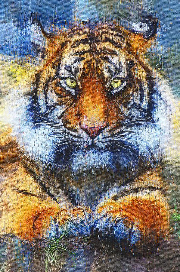 Wild Tiger - 22 Painting by AM FineArtPrints