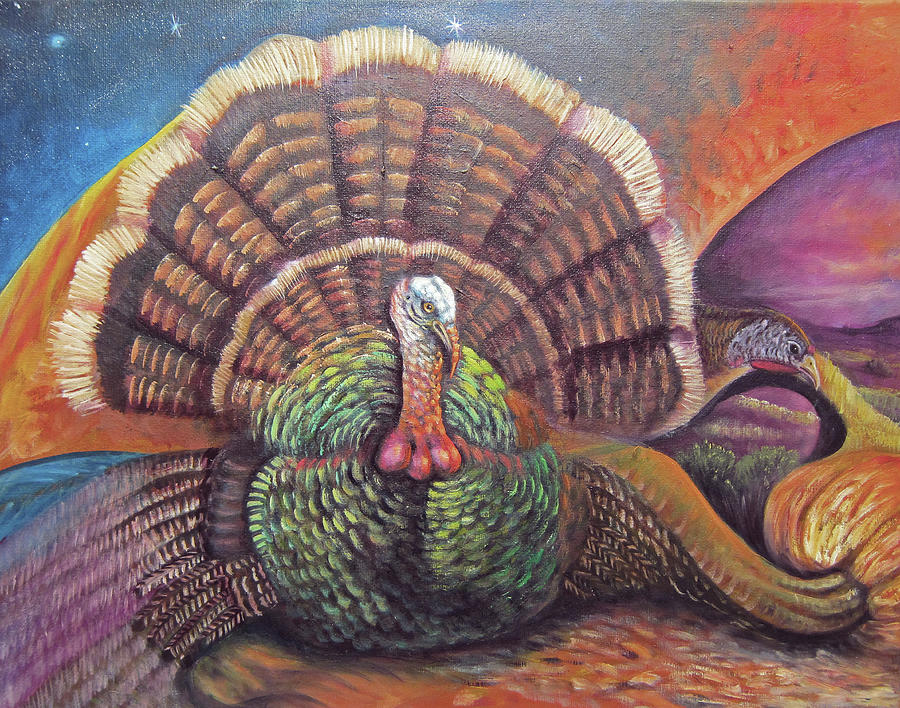 Wild Turkey Painting by Sherry Strong