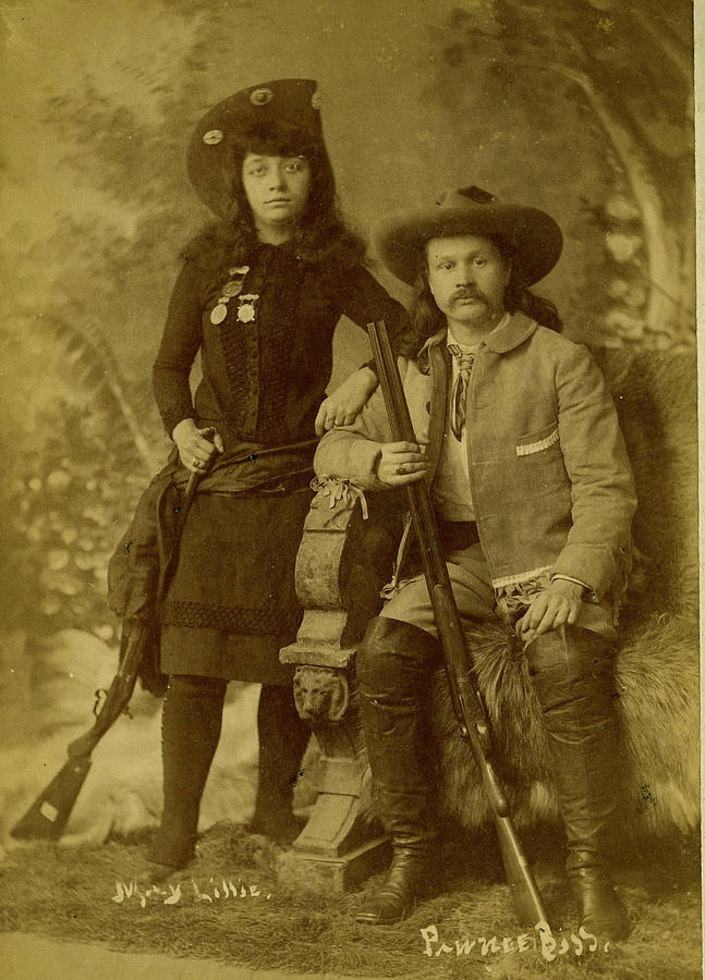 Wild West photograph Of Gordon Lillie (Pawnee Bill) & May Lillie, Painting by Swords Brothers