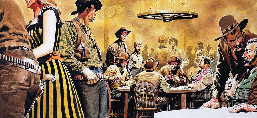 Wild West Saloon Painting By Don Lawrence Pixels