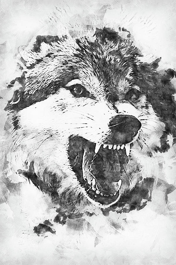 Wild Wolf - 03 Painting by AM FineArtPrints