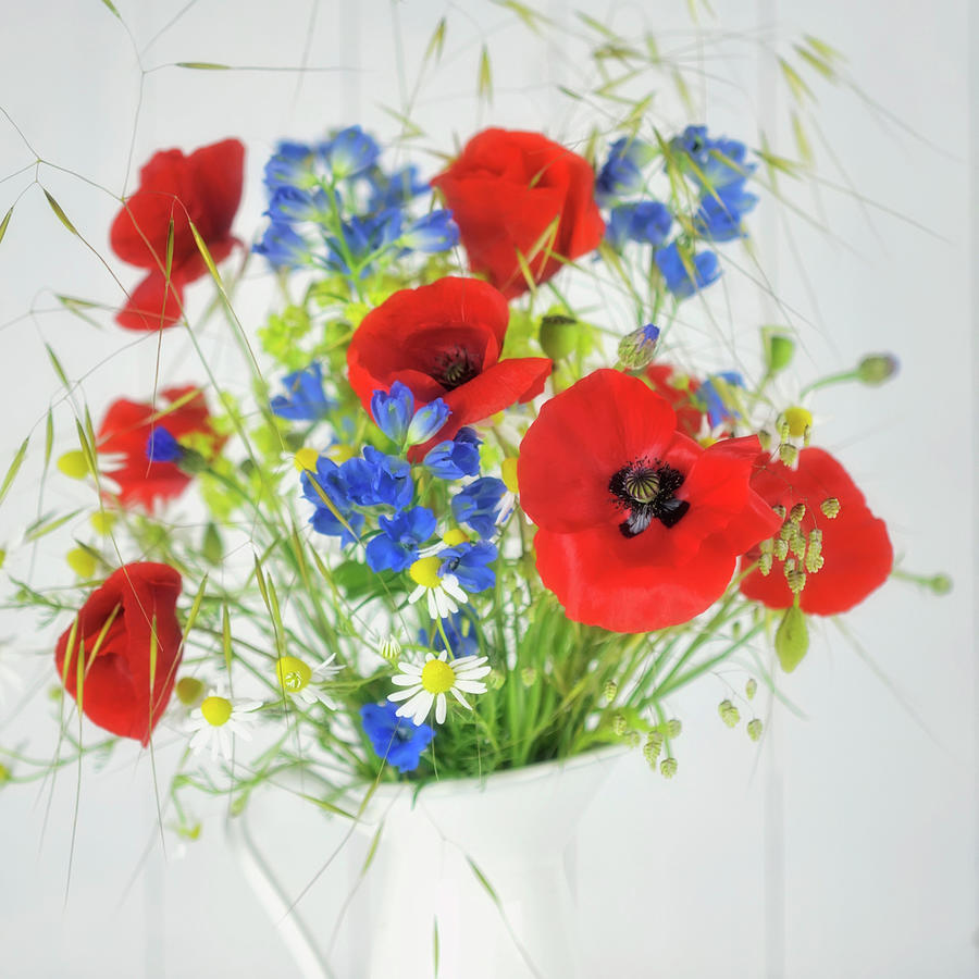 Poppy Photograph - Wildflower Bouquet by Cora Niele