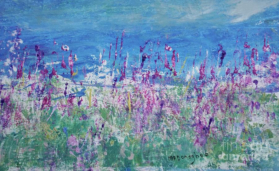 Wildflower Fields on Northeast Travels  Painting by Patty Donoghue