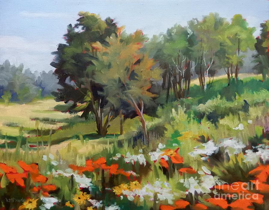 Wildflower Meadow Painting by K M Pawelec