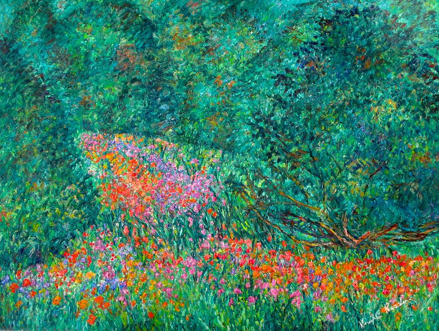Wildflower Swirl Painting by Kendall Kessler