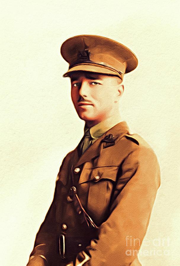 Vintage Painting - Wilfred Owen, Famous Poet by Esoterica Art Agency