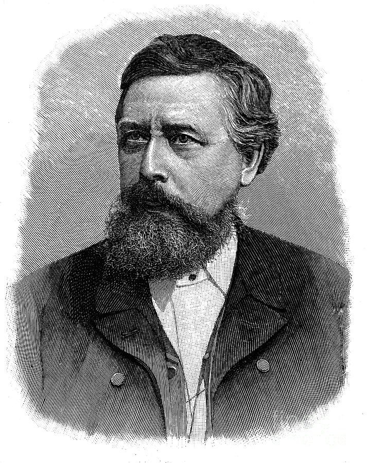 Wilhelm Liebknecht, 19th Century German Drawing by Print Collector