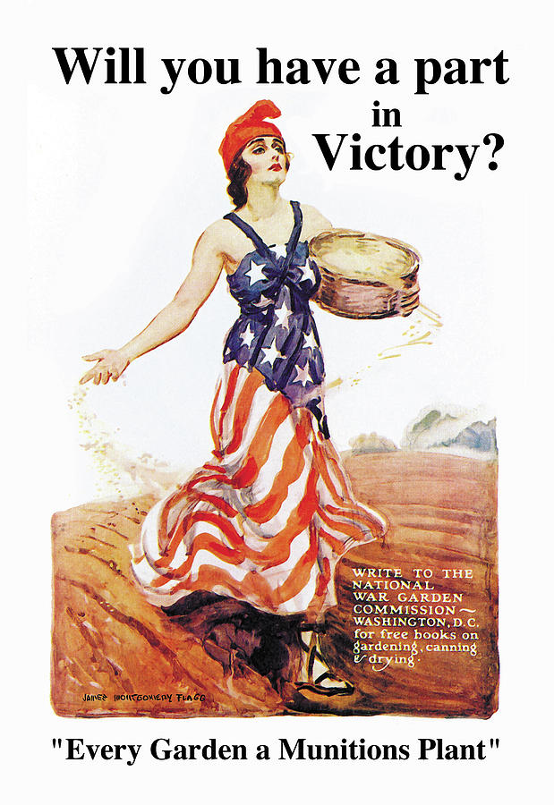 Farm Painting - Will You Have a Part in Victory? by James M. Flagg