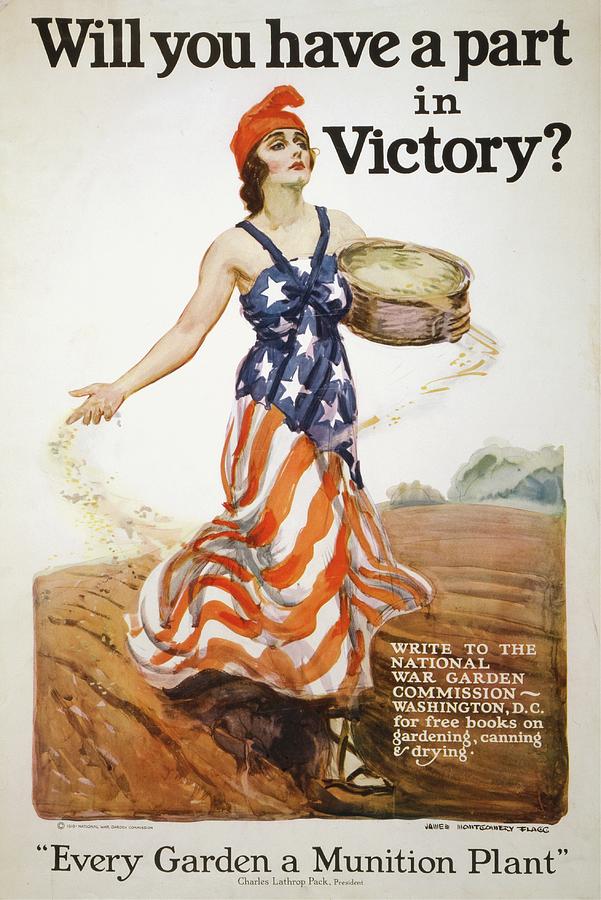 Vintage Painting - Will You Have A Part In Victory by James Montgomery Flagg