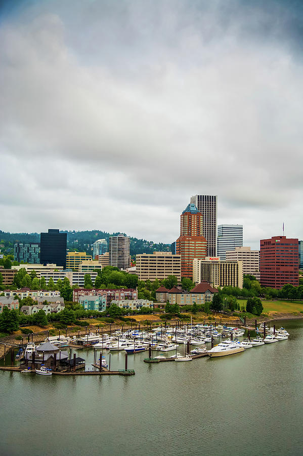 Willamette River And The Portland Photograph by Bob Pool