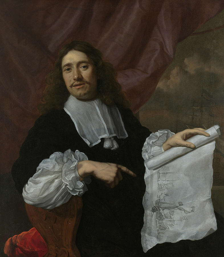 Willem van de Velde II  Painting by Lodewijk van der Helst