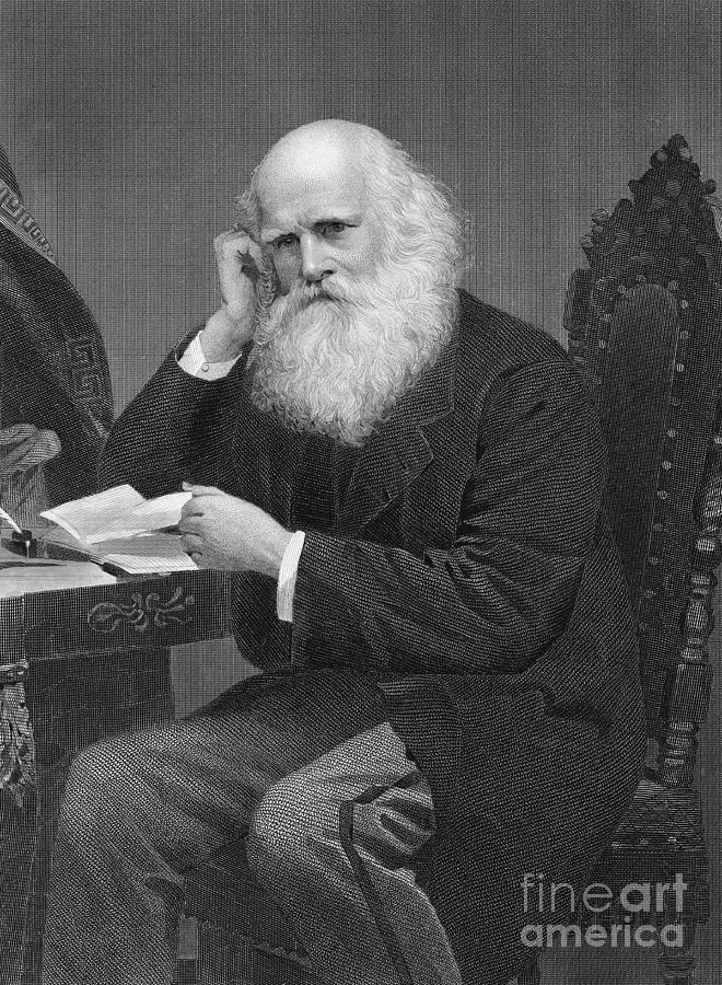 William Cullen Bryant Sitting At Table Photograph by Bettmann