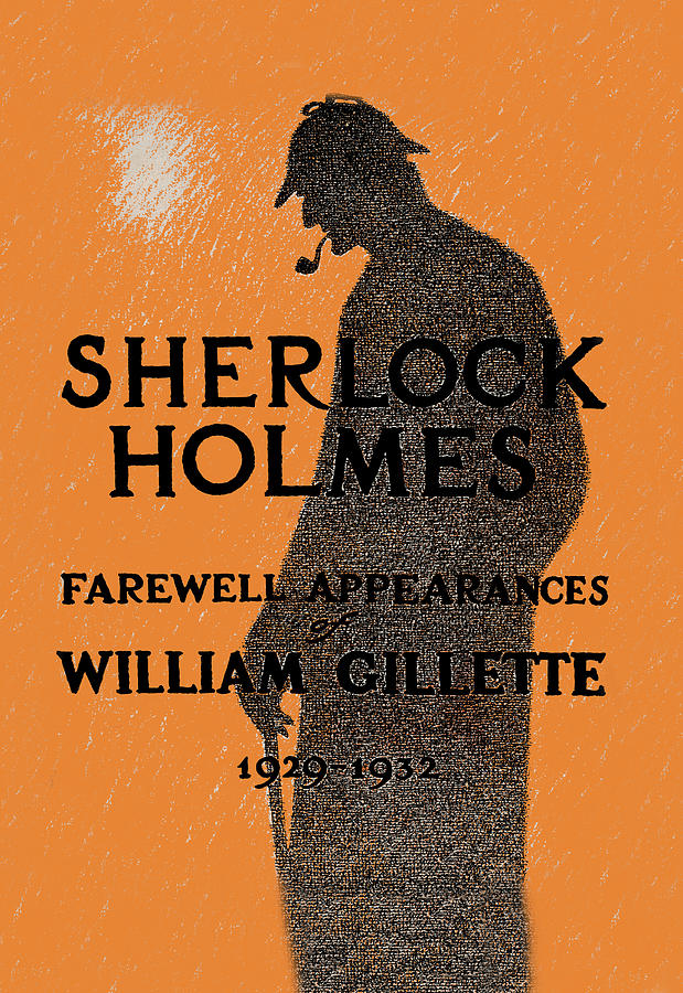 William Gillette as Sherlock Holmes: Farewell Appearance Painting by Unknown