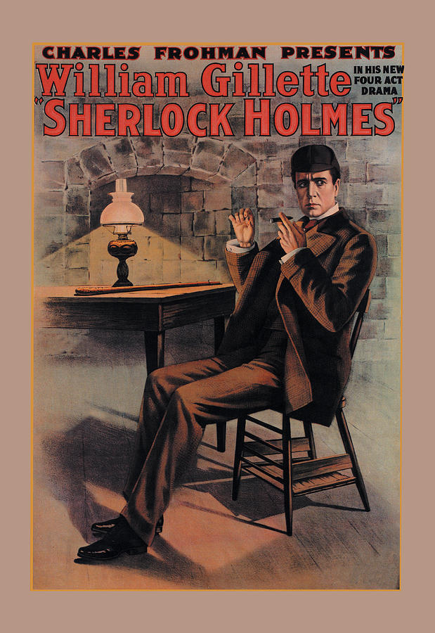 William Gillette as Sherlock Holmes Painting by Unknown
