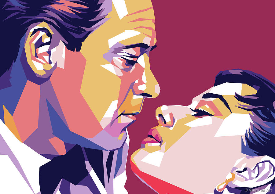 William Holden and Audrey Hepburn Digital Art by Movie World Posters