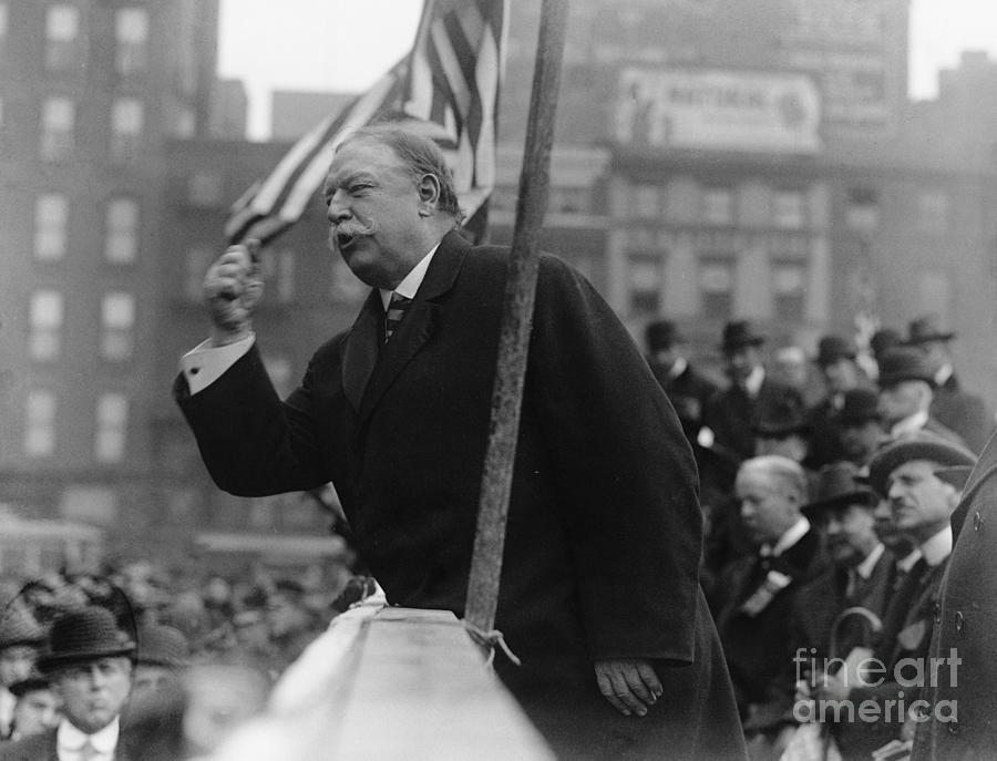 William Howard Taft Giving Speech Photograph by Bettmann