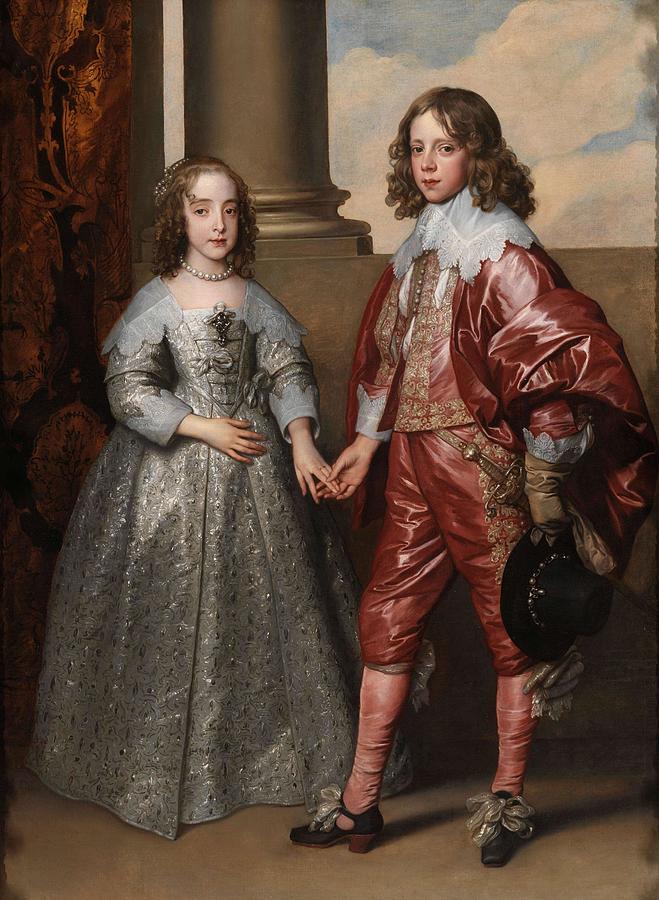 William II, Prince of Orange, and his Bride, Mary Stuart. The Future Stadholder Willem II -1626-1... Painting by Anthony van Dyck -1599-1641-