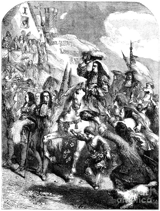 William IIi Entering Exeter Drawing by Print Collector