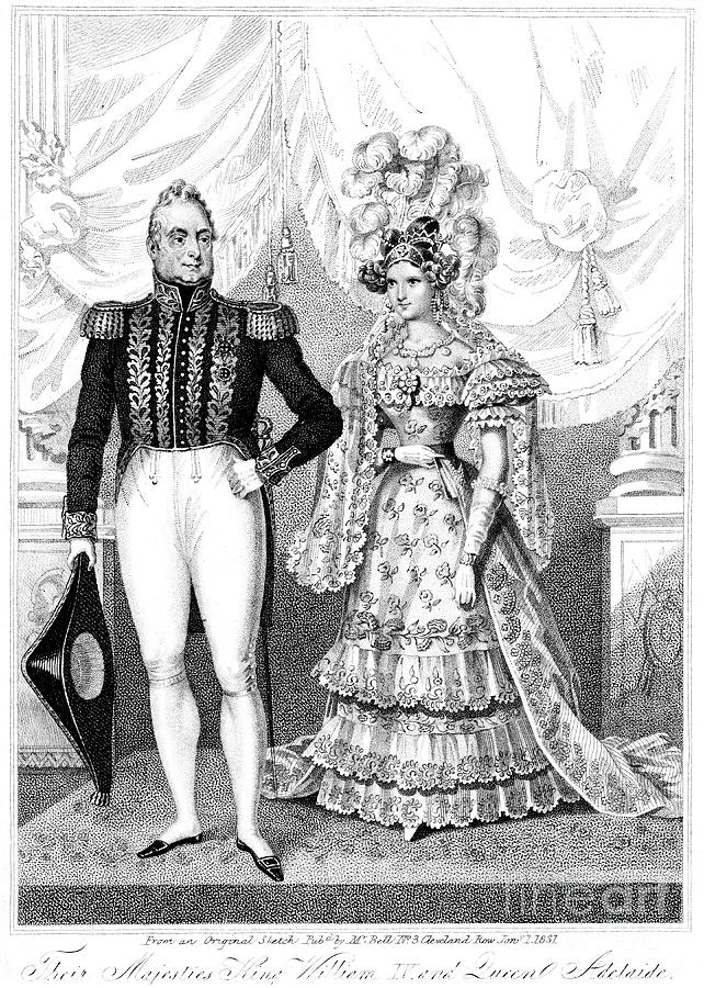 William Iv And Queen Adelaide, 1881 Drawing by Print Collector
