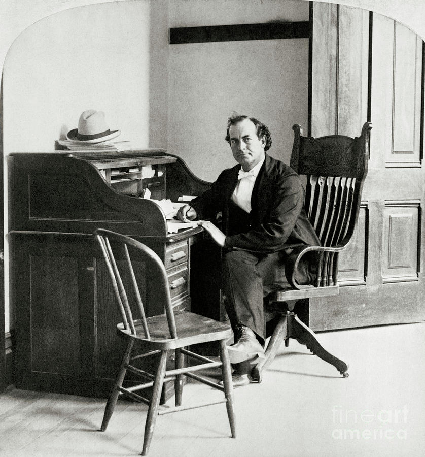William Jennings Bryan Seated At Desk Photograph by Bettmann