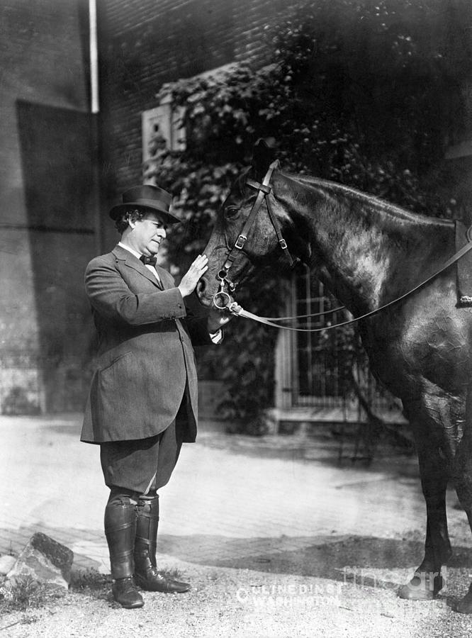 William Jennings Bryan With His Horse Photograph by Bettmann