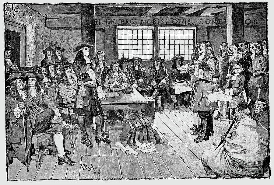William Penn 1644-1718 English Quaker Drawing by Print Collector