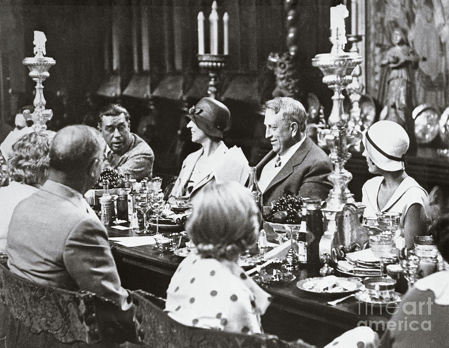 William Randolph Hearst Having Dinner Photograph by Bettmann