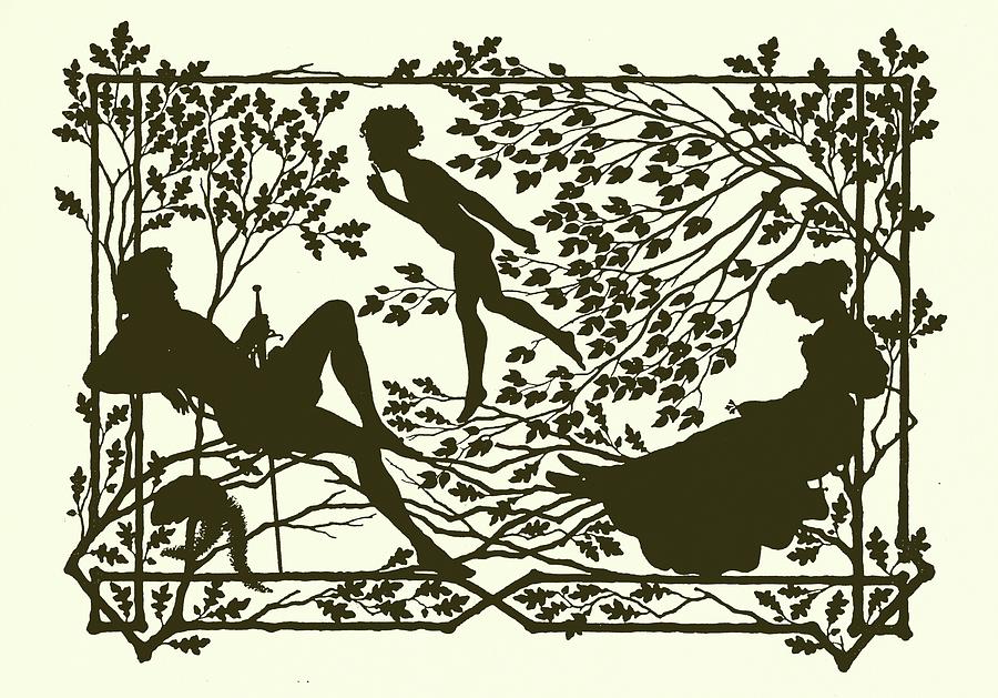 William Shakespeare A Midsummer Night's Dream, Silhouette Drawing ...