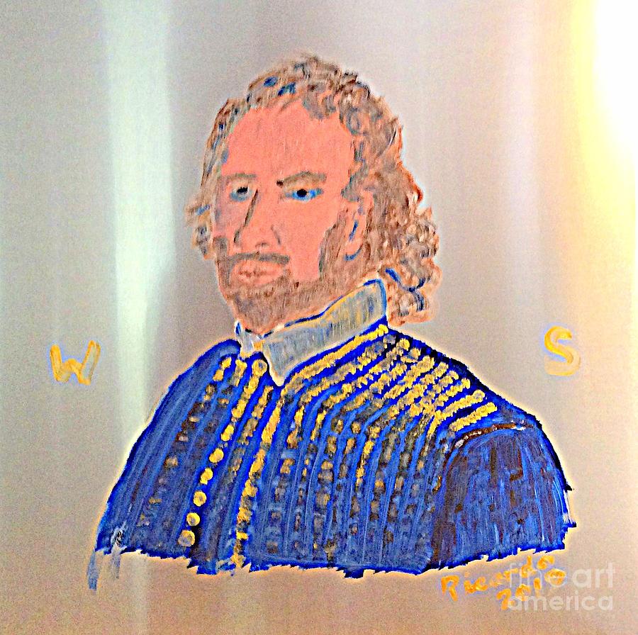 Honoring William Shakespeare Greatest Genius with Words Painting by Richard W Linford