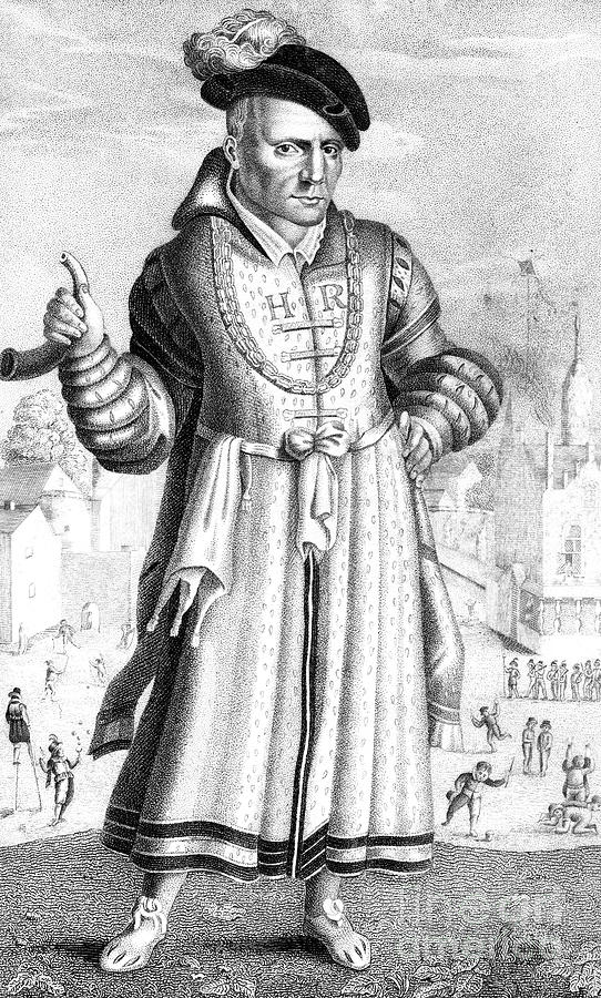 William Sommers, Court Jester Of Henry Drawing by Print Collector