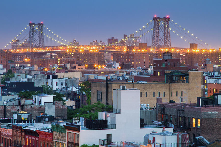 Architecture Photograph - Williamsburg Bridge From East Village by Ryan D. Budhu